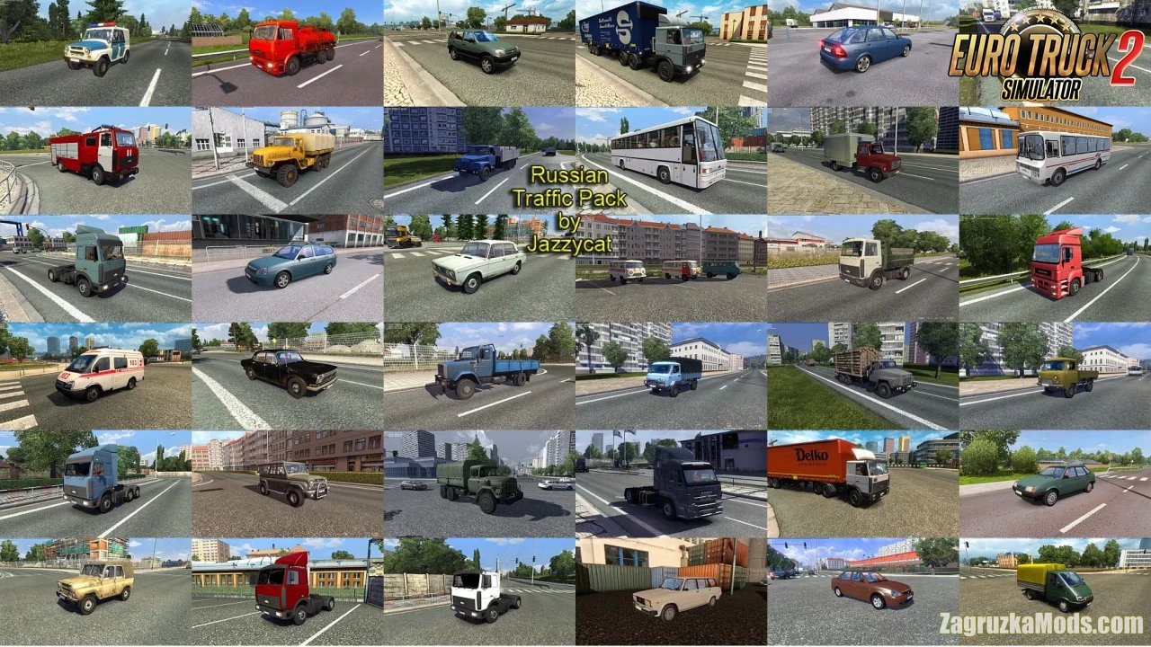 Russian Traffic Pack v4.1 by Jazzycat (1.45.x) for ETS2