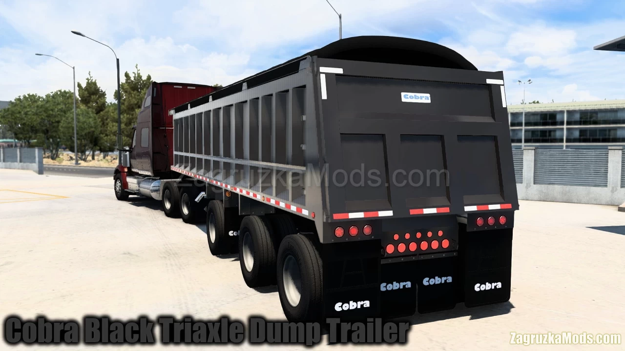 Cobra Black Triaxle Dump Trailer v3.1 (1.41.x) for ATS