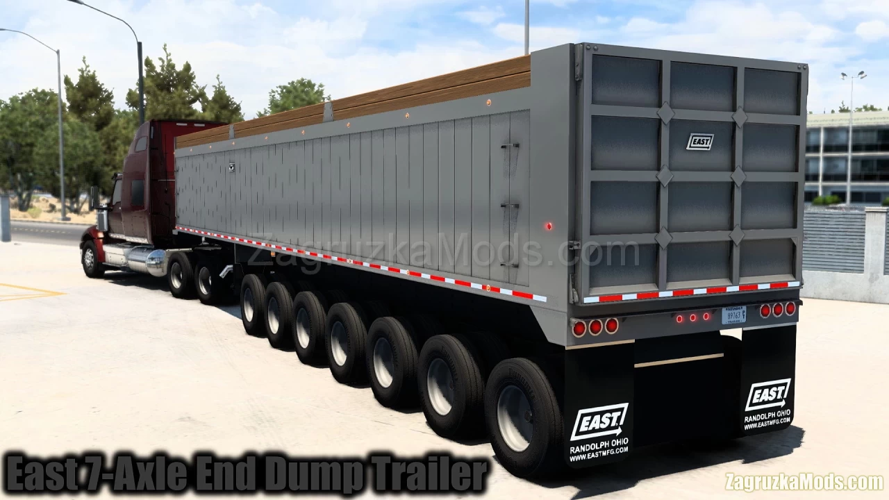 East 7-Axle End Dump Trailer v1.1 (1.41.x) for ATS