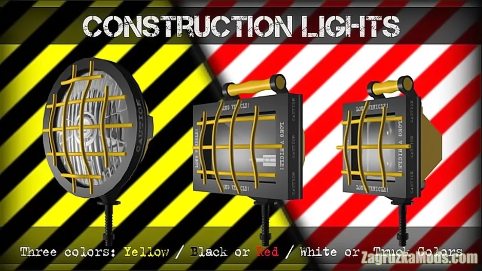 Construction Lights v1.7 by SASq (1.42.x) for ETS2