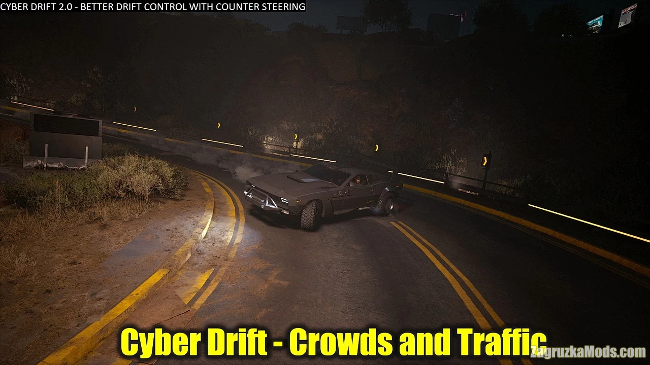 Cyber Drift - Crowds and Traffic v4.0 for Cyberpunk 2077