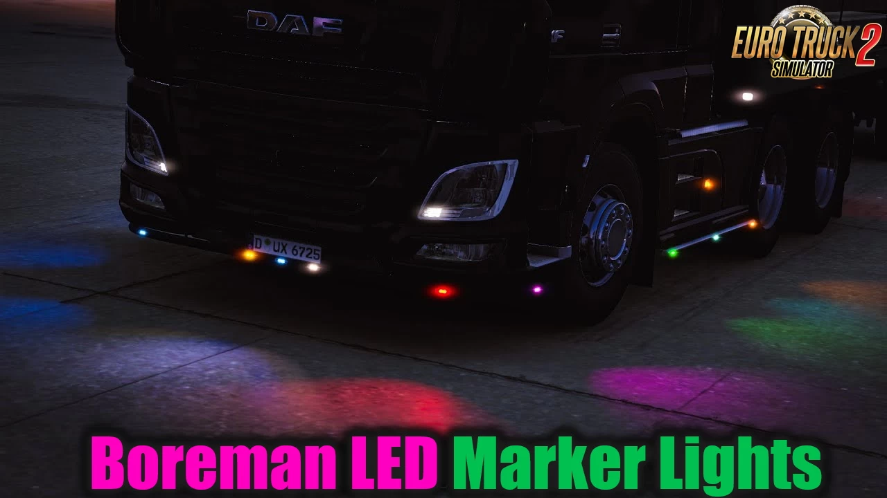 Boreman LED Marker Lights v2.1 by obelihnio (1.50.x) for ETS2