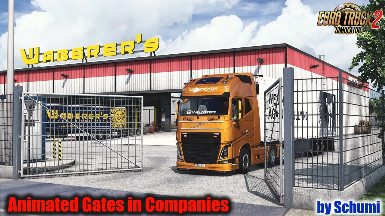 Animated Gates in Companies v4.8 by Schumi (1.53.x) for ETS2