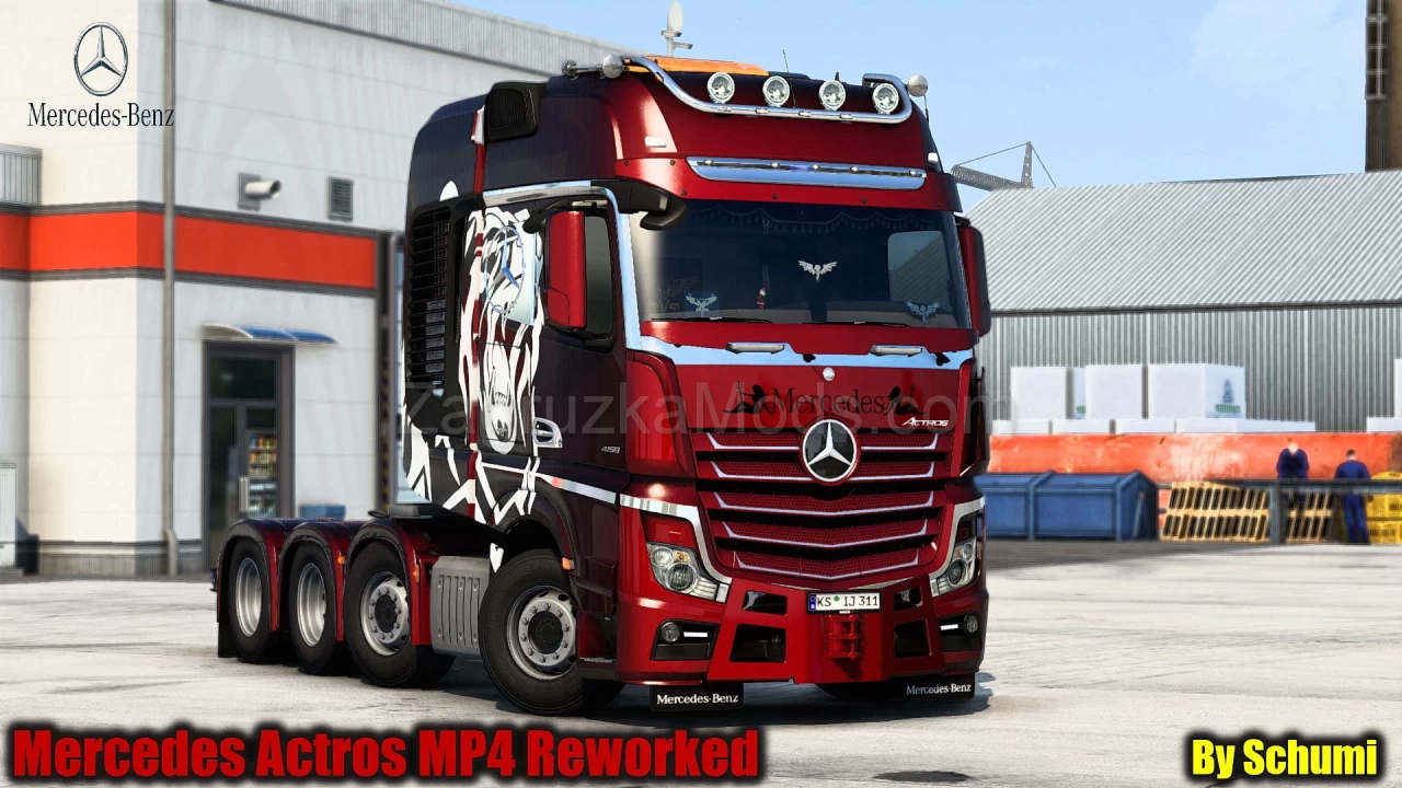 Mercedes Actros MP4 Reworked v3.6 (1.53.x) for ETS2