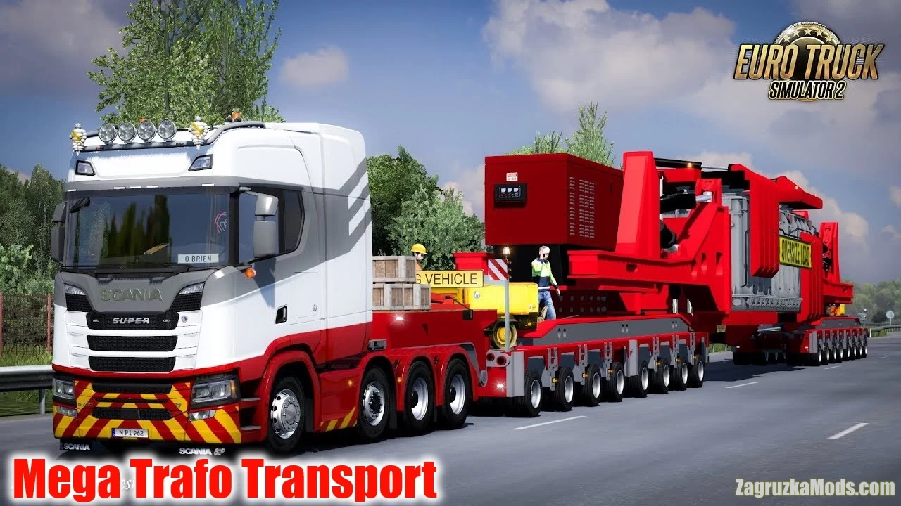 Mega Trafo Transport (Oversize) v1.01 (1.42.x) for ETS2