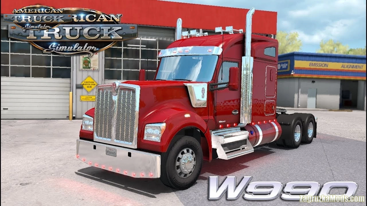 Kenworth W990 + Interior v1.3 By Harven (1.47.x) for ATS