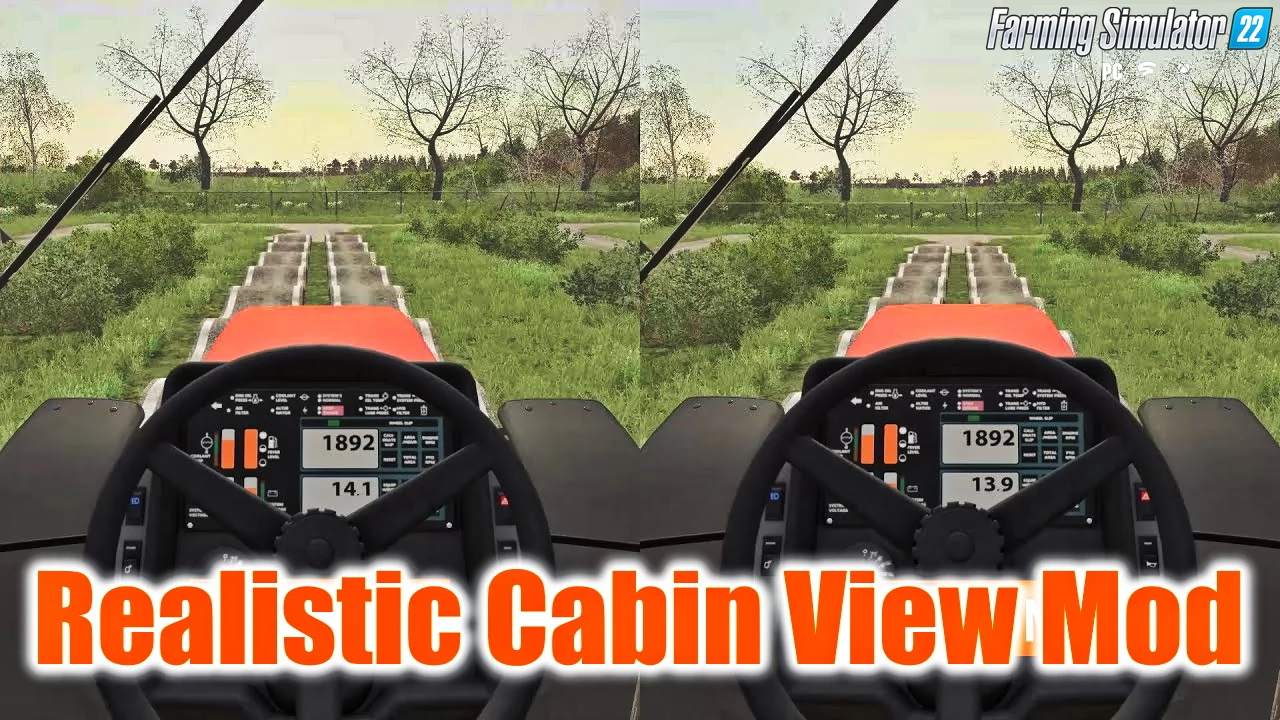 Realistic Cabin View Mod v1.0 for FS22
