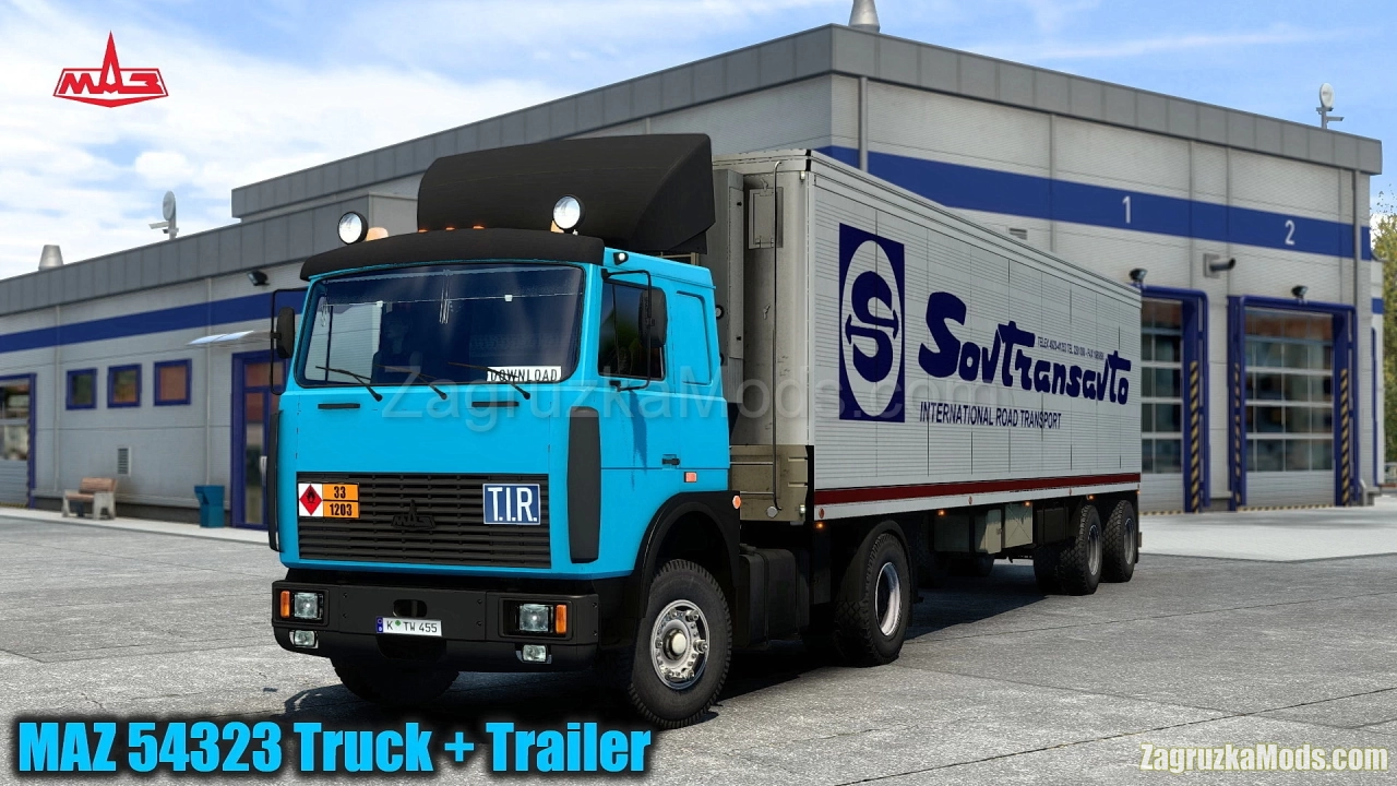 MAZ 54323 Truck + Trailer Odaz v1.1 (1.43.x) for ETS2