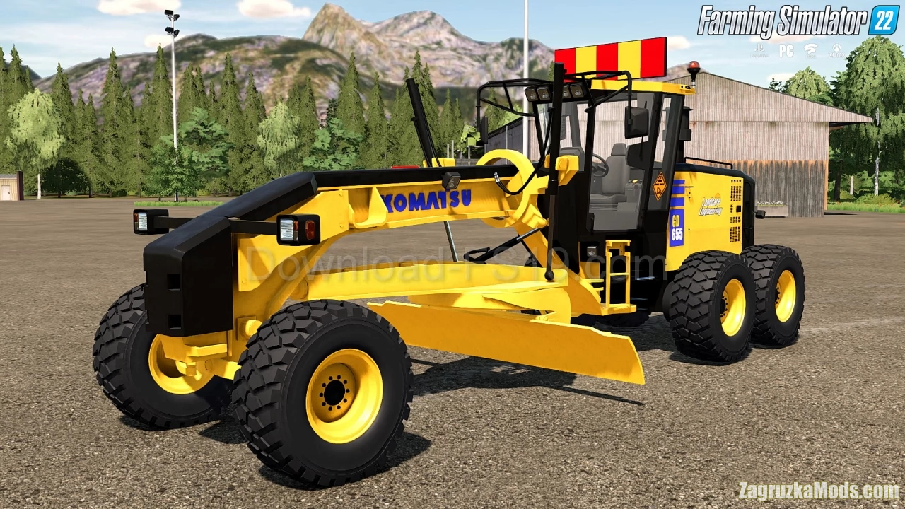 Komatsu GD-655 Motor Grader v1.0 for FS22