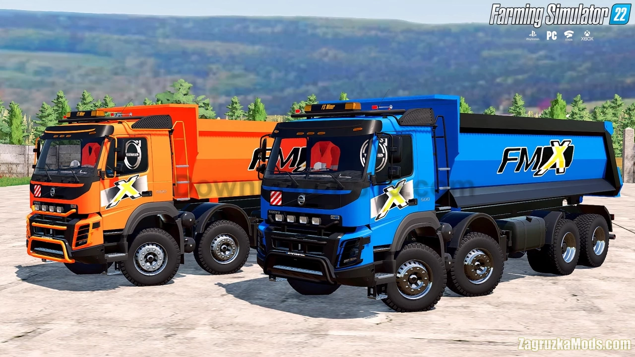 Volvo FMX 8X4 Hardox Tipper Truck v1.0 for FS22 Volvo FMX 8X4 Hardox Tipper Truck v1.0 for FS22