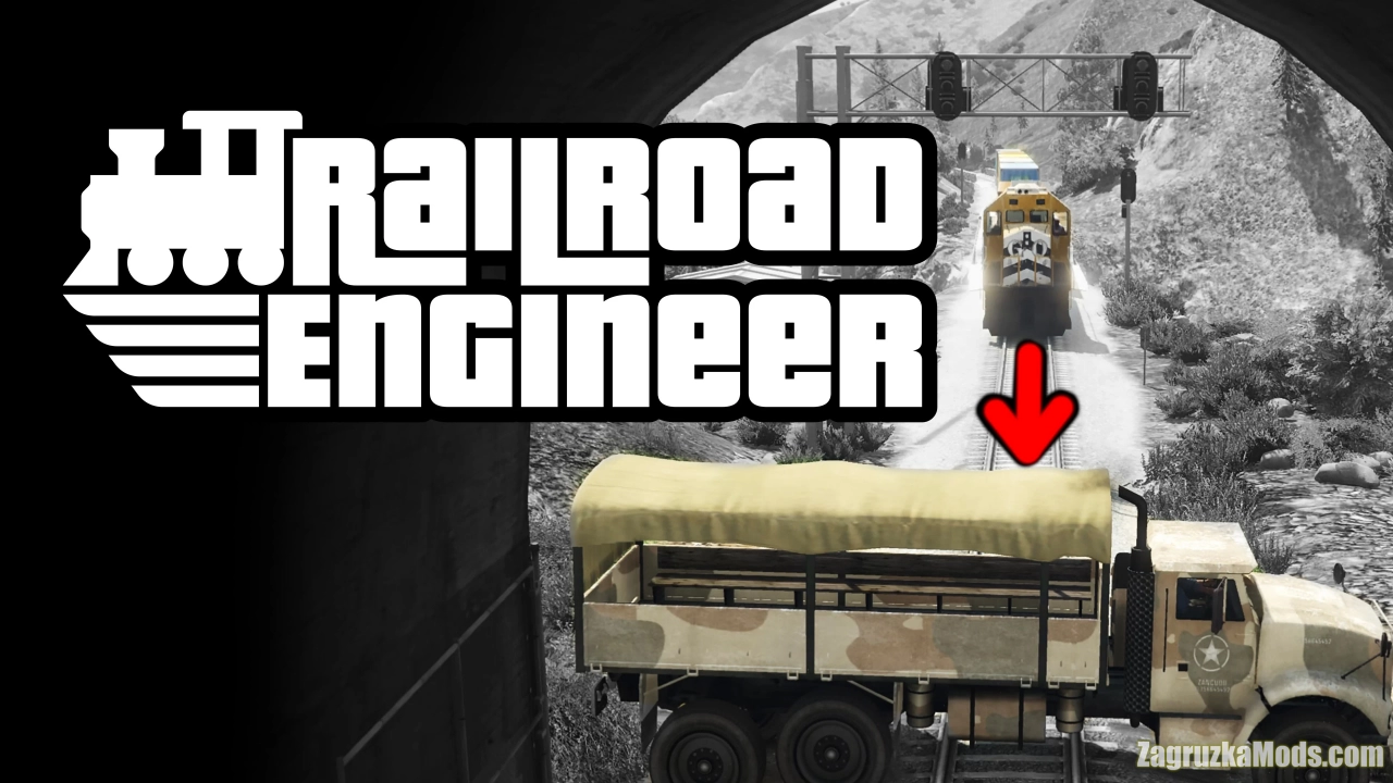 Railroad Engineer Train Mod v4.0 for GTA 5