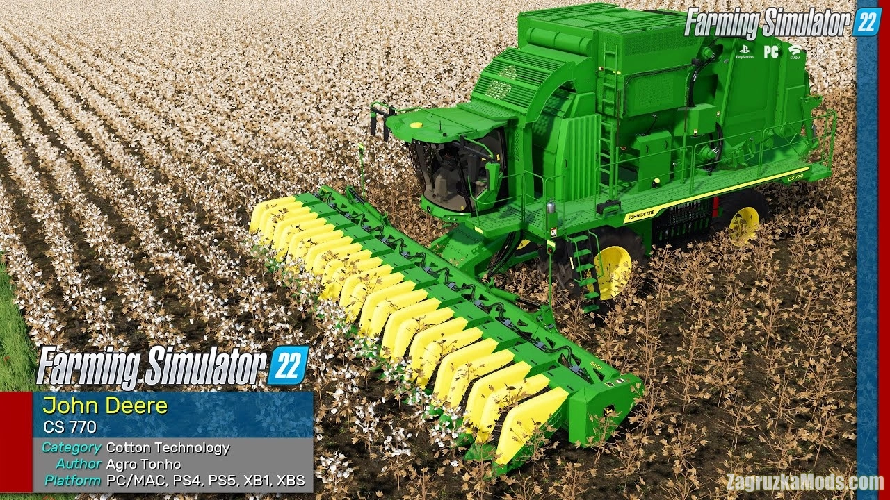 John Deere CS 770 v1.0 for FS22 John Deere CS 770 v1.0 for FS22