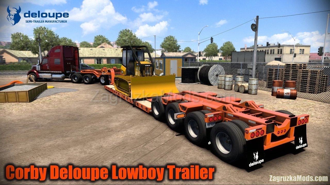 Corby Deloupe Lowboy Trailer v2.0 (1.50.x) for ATS