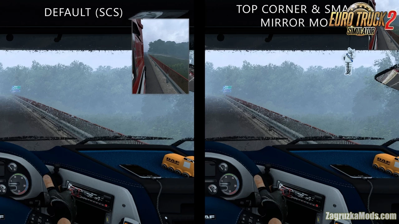 Top Corner & Small mirrors v1.6 (1.45.x) for ETS2