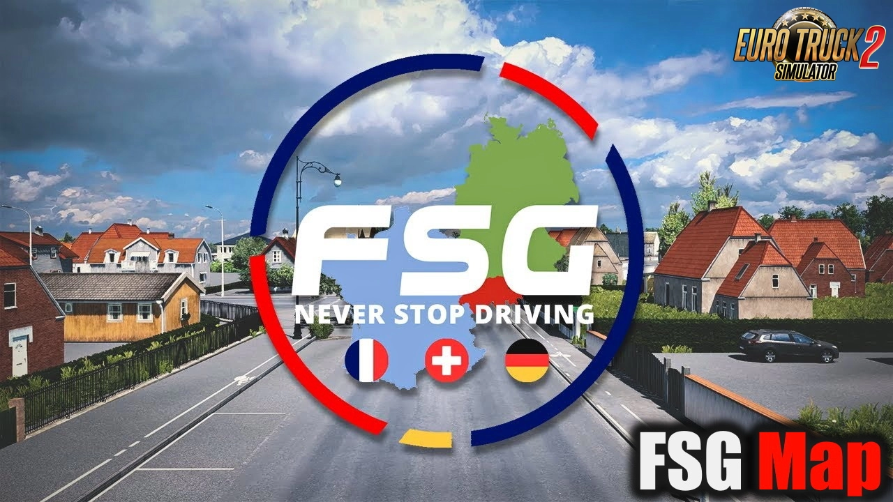 FSG Map Real Scale 1:1 v1.4 (1.44.x) for ETS2