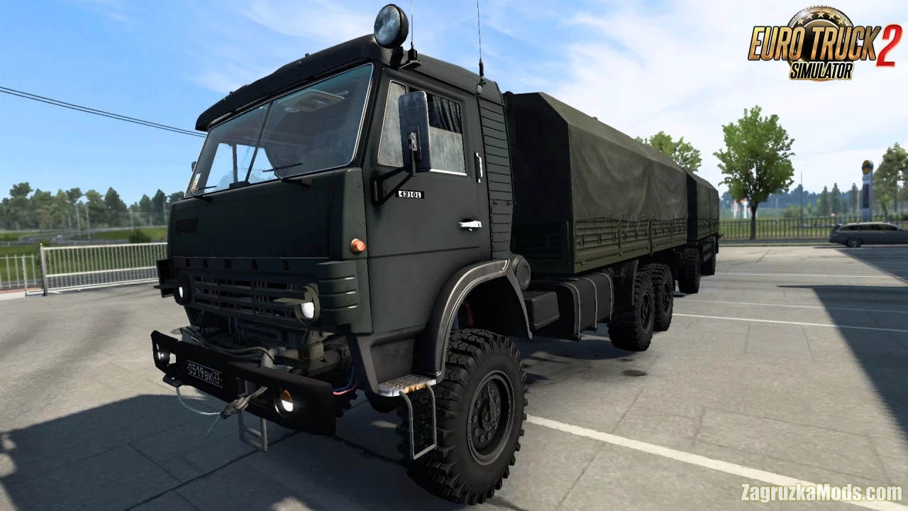 KamAZ 43101 Army Truck + Interior v1.2 (1.44.x) for ETS2