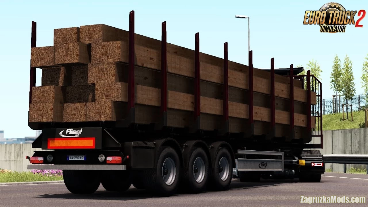 Ownable log trailer Fliegl v1.0.12 by Jazzycat (1.46.x) for ETS2