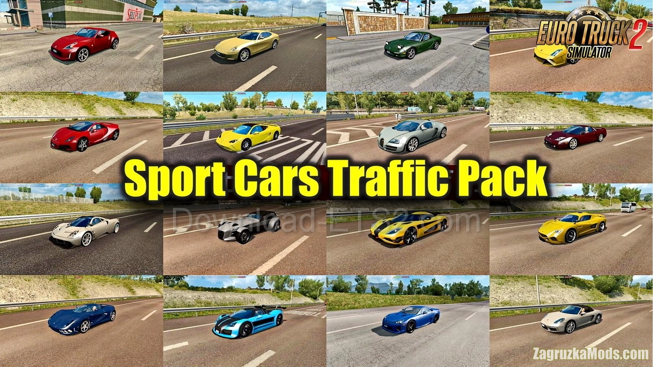 Sport Cars Traffic Pack v11.1 by TrafficManiac (1.45.x) for ETS2