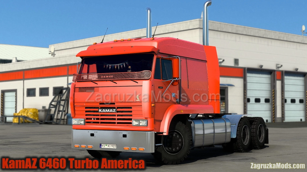 KamAZ 6460 Turbo America + Interior v1.1 (1.45.x) for ETS2