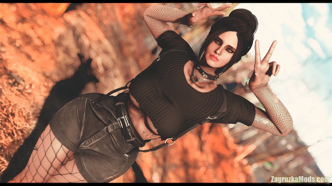 GothGirl Pack CBBE Bodyslide Outfit v1.1 for Fallout 4