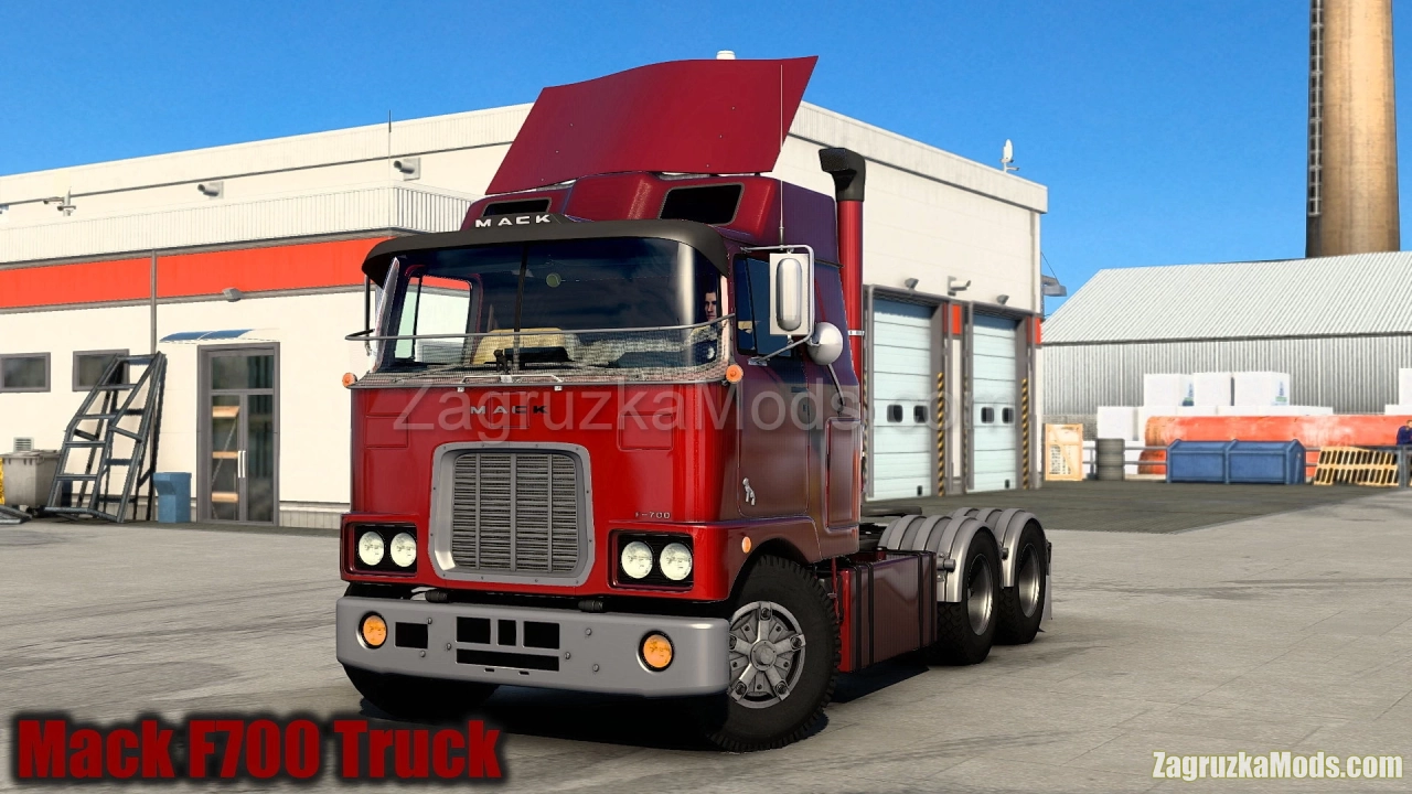 Mack F700 Truck + Interior v1.2 (1.45.x) for ETS2