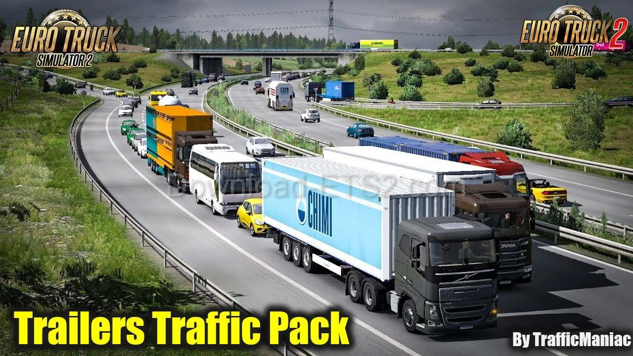 Trailers Traffic Pack v12.9 by TrafficManiac (1.57.x) for ETS2