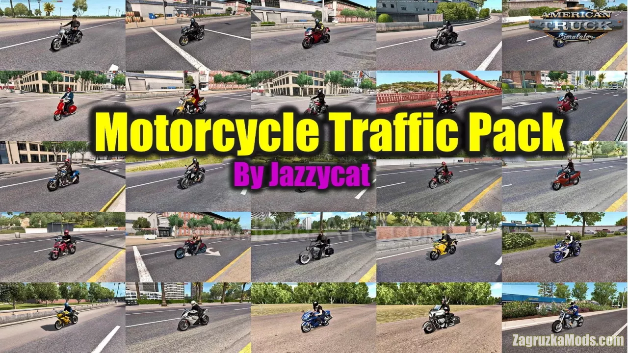 Motorcycle Traffic Pack v6.5.12 by Jazzycat (1.58.x) for ATS