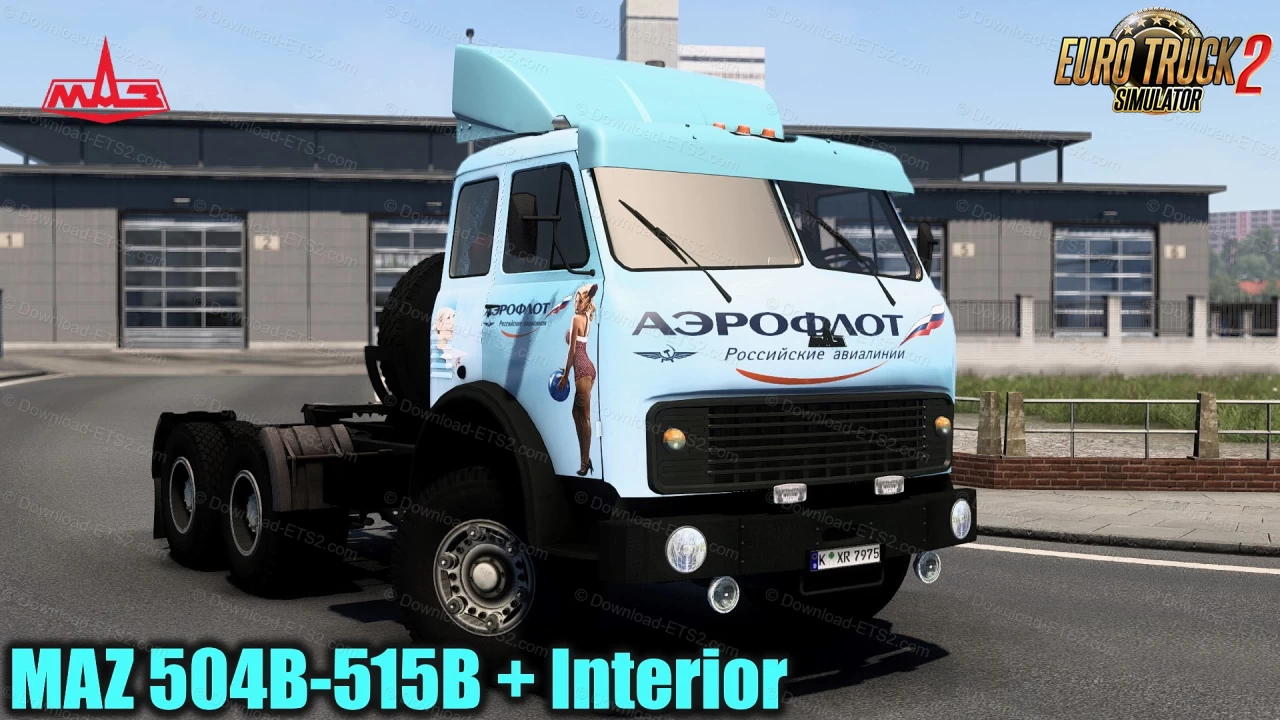 Truck MAZ 504B-515B + Interior v4.8 (1.46.x) for ETS2