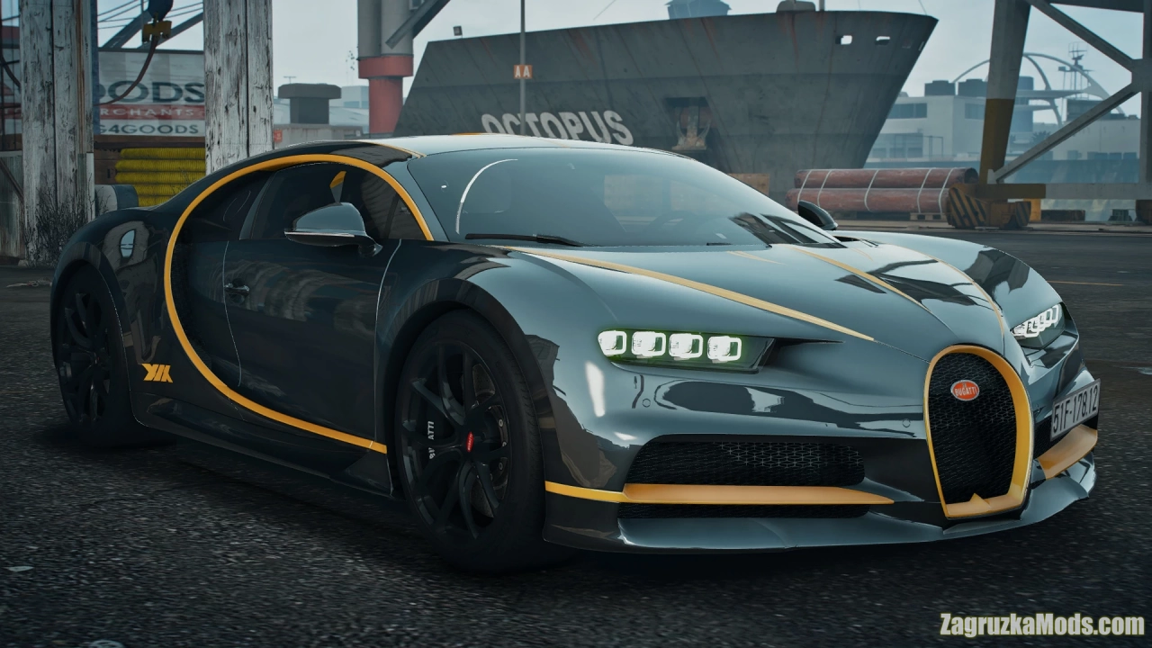 Bugatti Chiron Gold Strip v1.0 for GTA 5