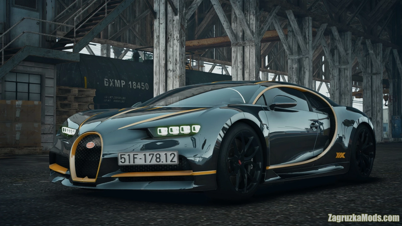 Bugatti Chiron Gold Strip v1.0 for GTA 5