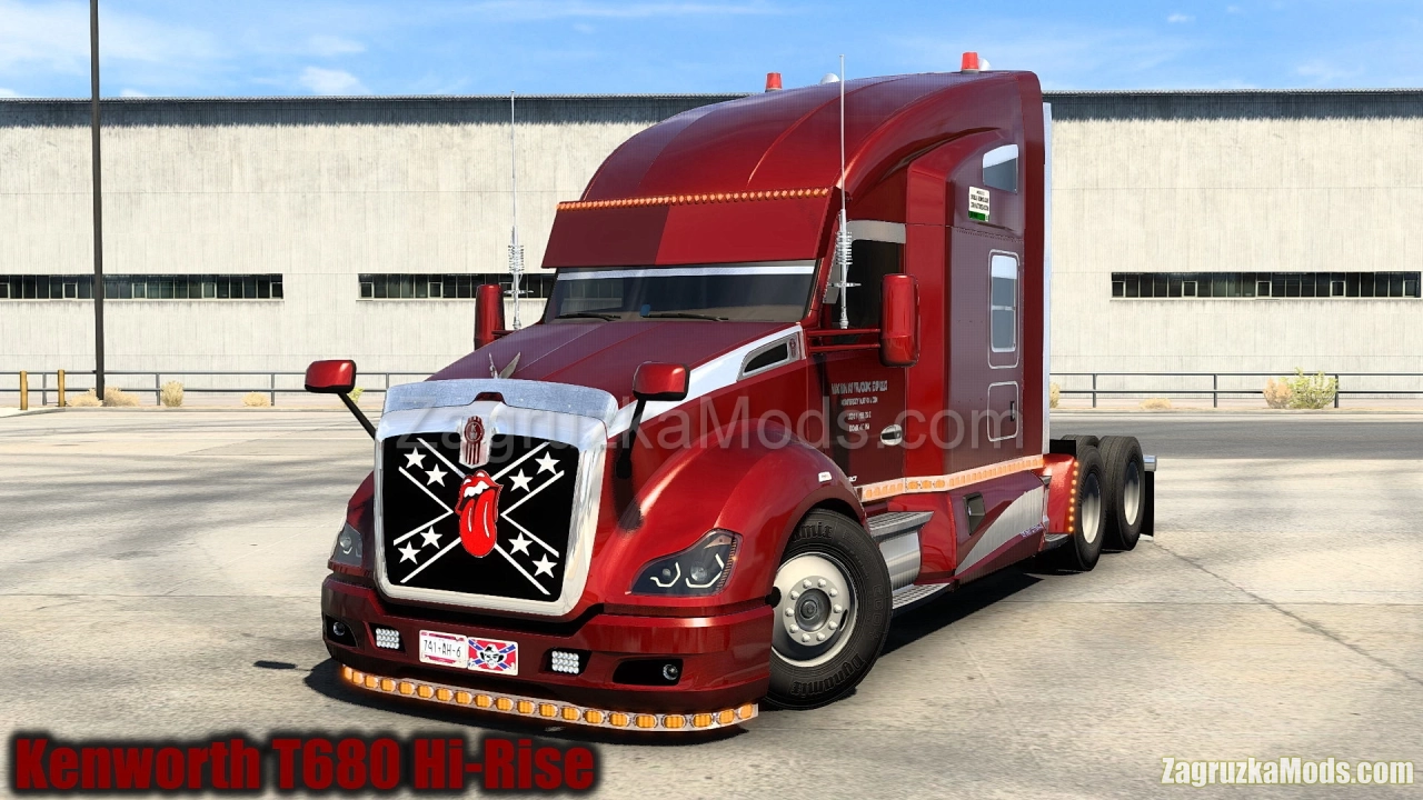 Kenworth T680 Hi-Rise Truck + Interior v1.3 (1.53.x) for ATS