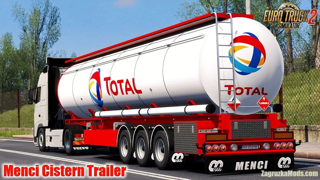 Menci Cistern Trailer v1.2 By MDModding (1.58.x) for ETS2