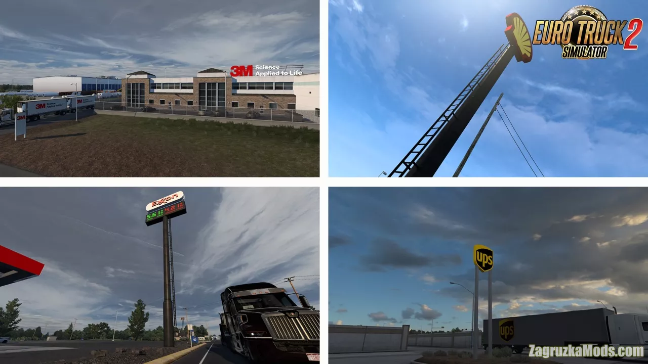 Real companies, Gas stations & Billboards v2.04.10 (1.58.x) for ETS2