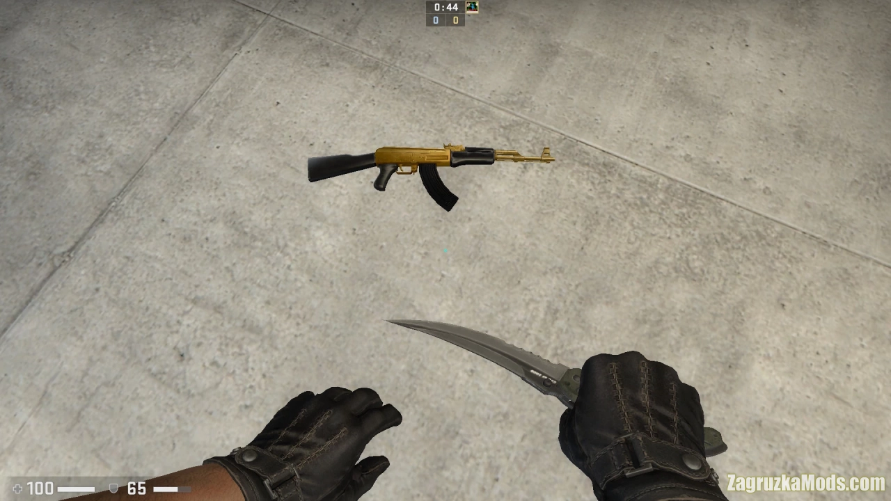 AK-47 Golden and Silver Skin v1.0 for CSGO