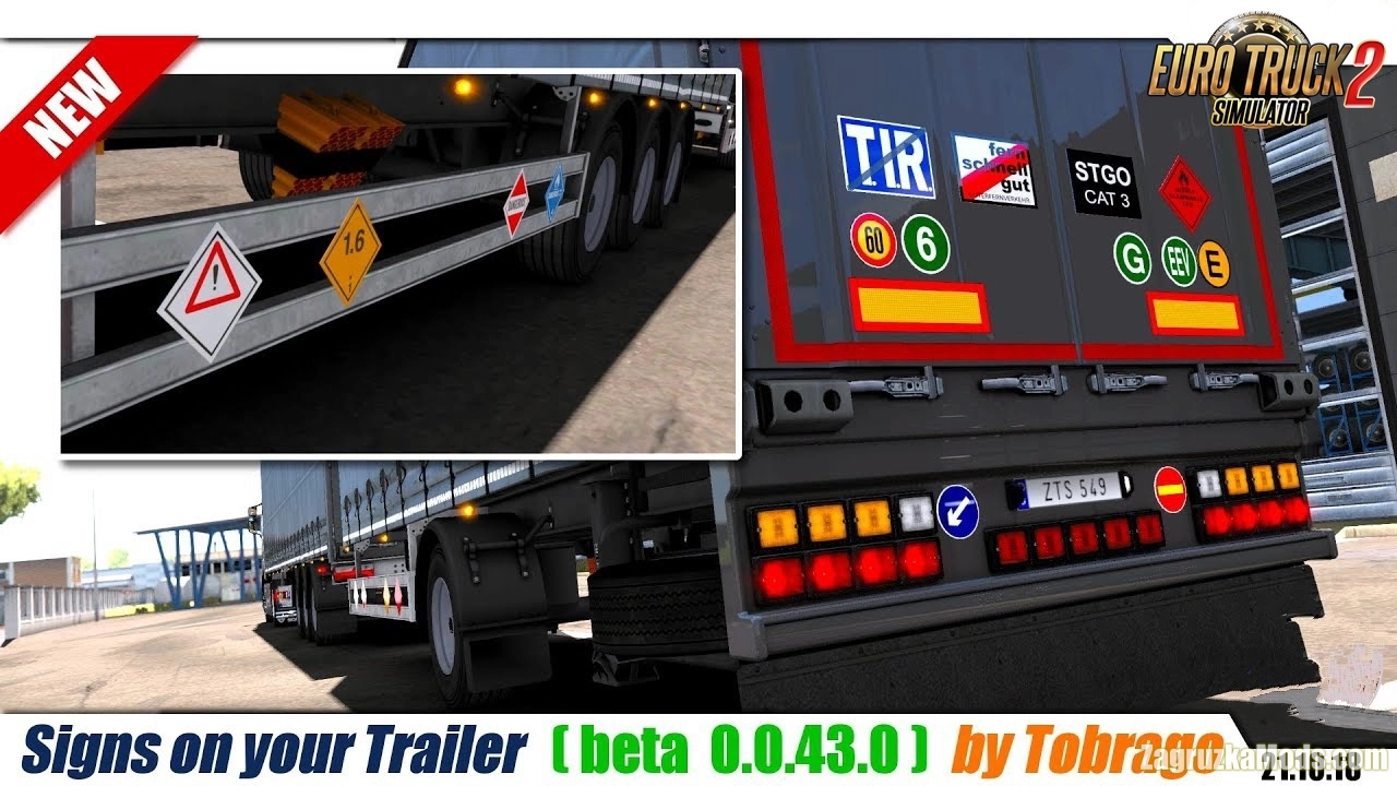 Signs On Your Truck & Trailer v1.0.3.35 (1.48.x) for ETS2