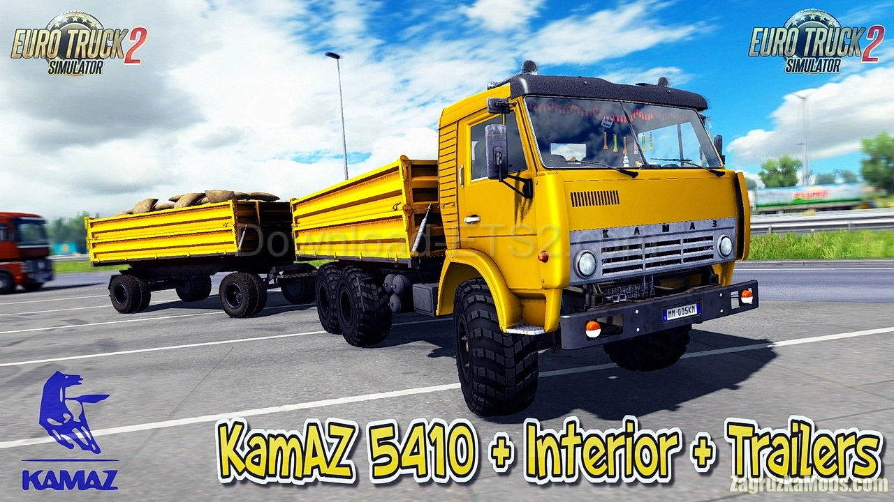 KamAZ 5410 + Interior + Trailers v2.2 (1.47.x) for ETS2