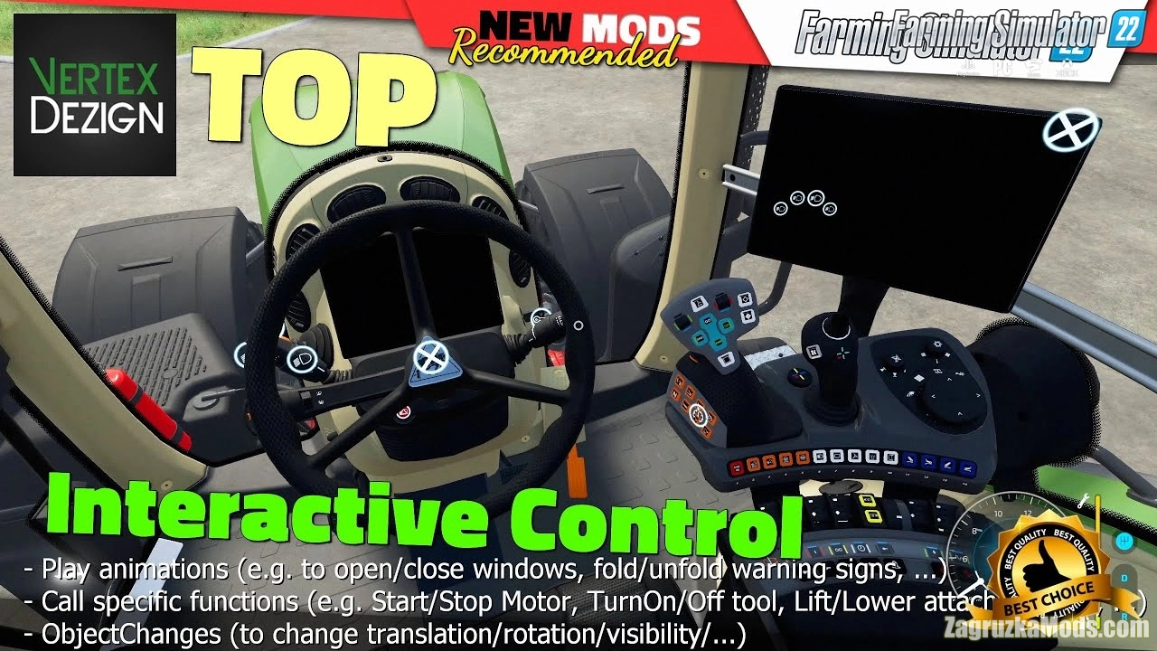 Interactive Control Script v1.2 for FS22