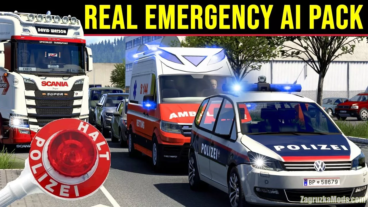 Real Emergency Ai Pack v1.58 (1.58.x) for ETS2