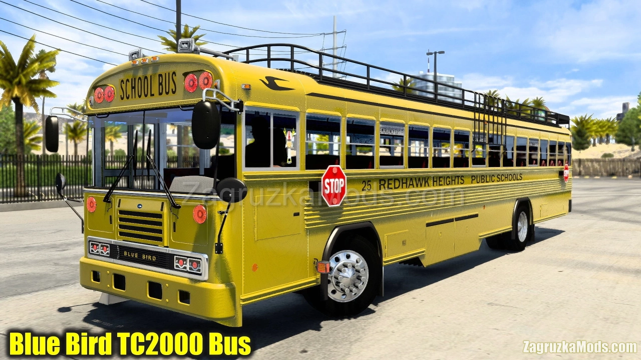 Blue Bird TC2000 Bus + Interior v1.0 (1.47.x) for ATS and ETS2