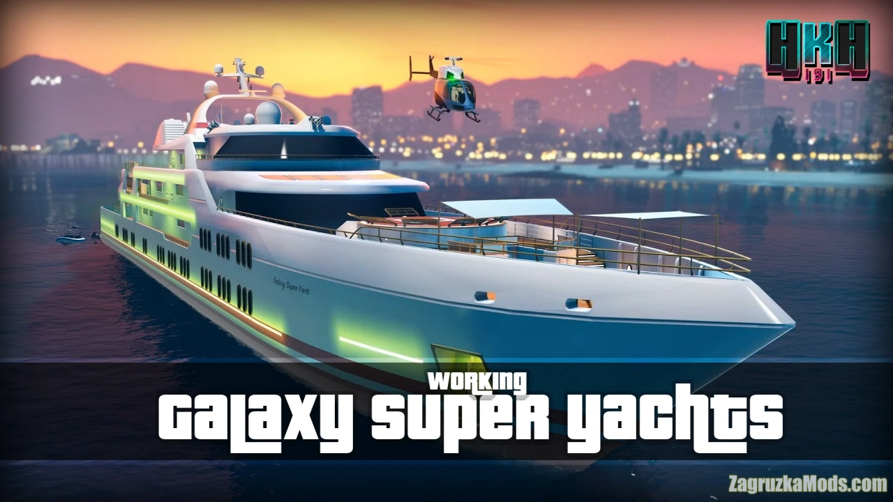 Working Galaxy Super Yacht Mod v8.0 for GTA 5