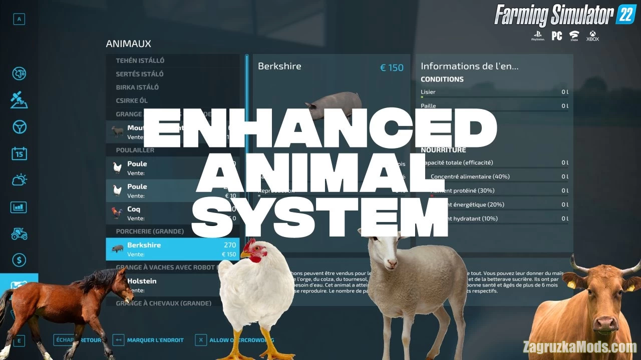 Enhanced Animal System v2.2.0.2 By Chissel for FS22