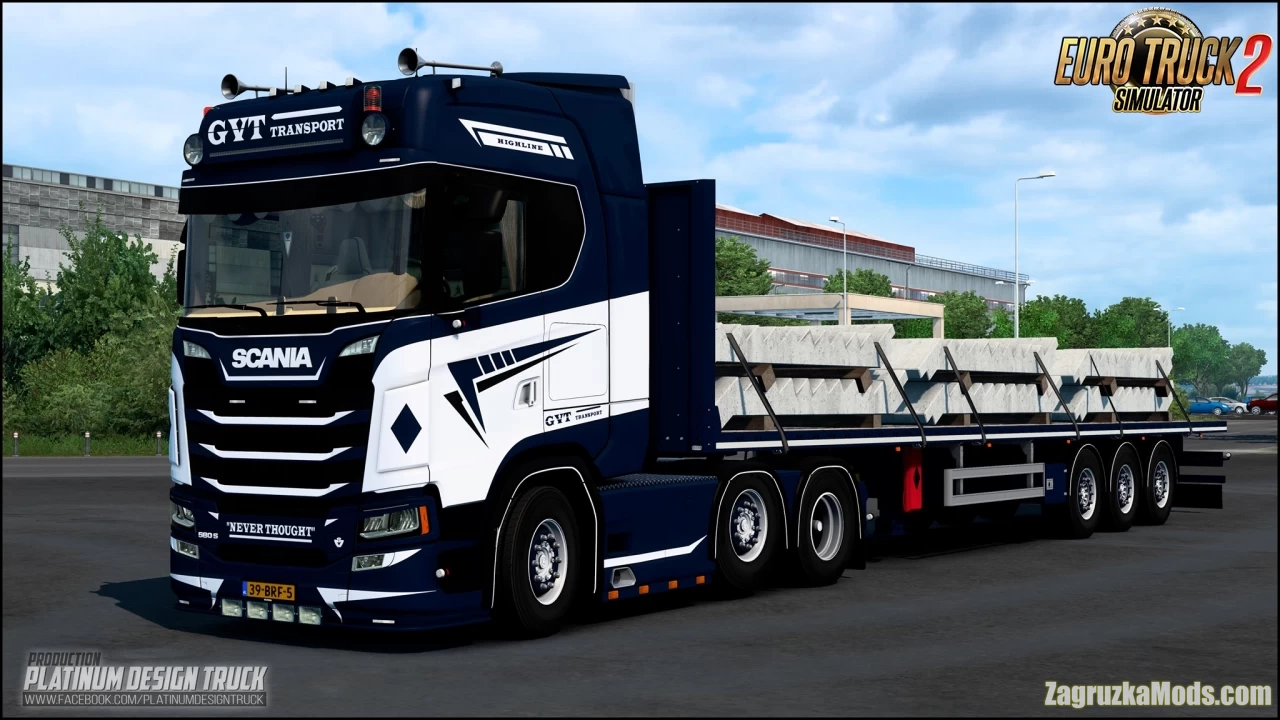 Scania 580S GVT Transport + Trailer v1.9 (1.49.x) for ETS2 Scania 580S GVT Transport + Trailer v1.9 (1.49.x) for ETS2