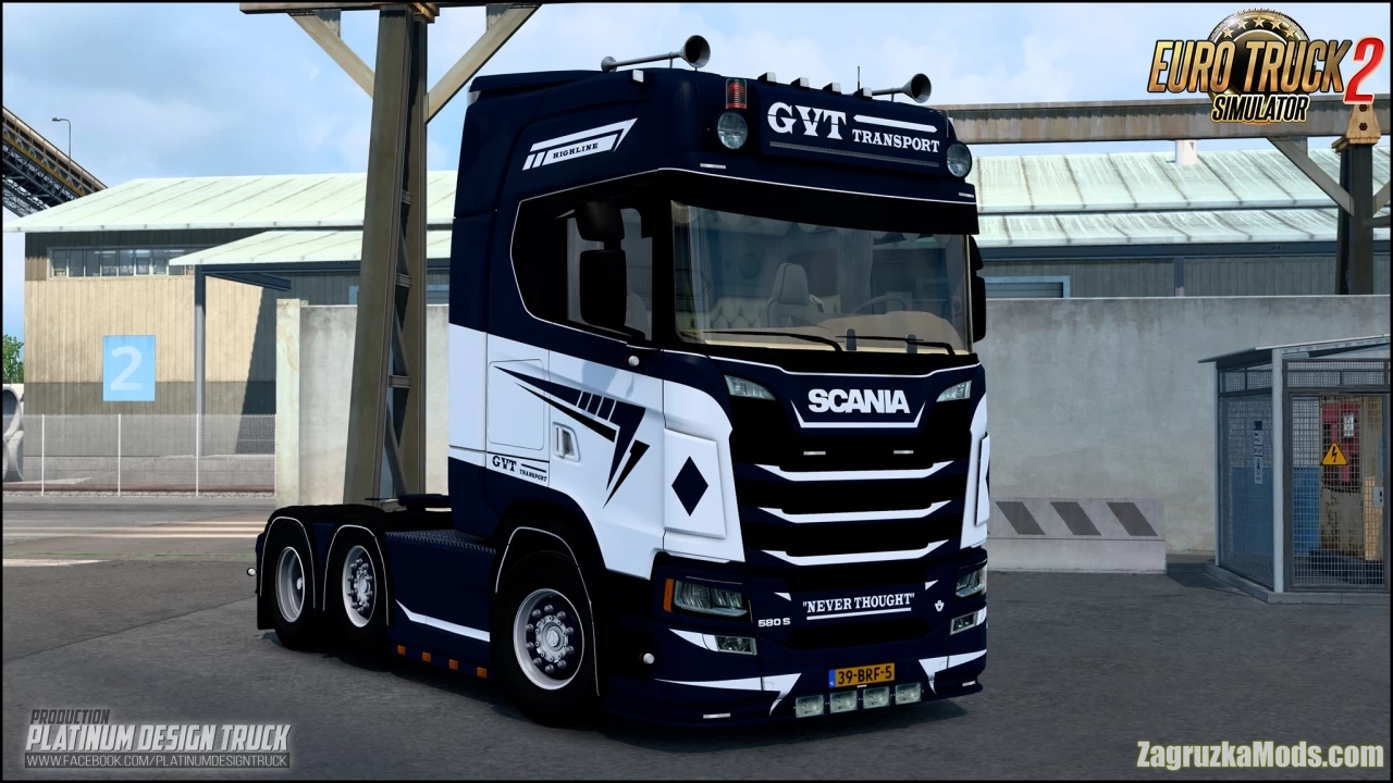 Scania 580S GVT Transport + Trailer v1.9 (1.49.x) for ETS2 Scania 580S GVT Transport + Trailer v1.9 (1.49.x) for ETS2