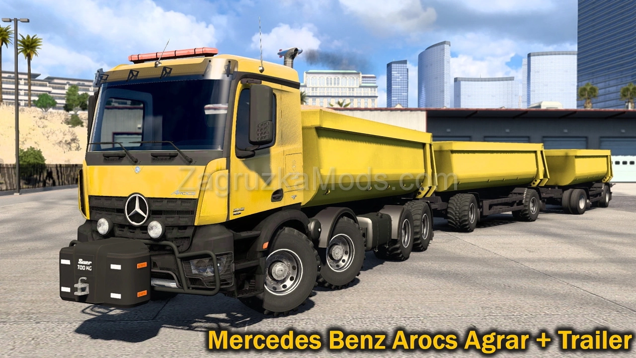 Mercedes Benz Arocs Agrar + Trailer v1.2 (1.49.x) for ATS
