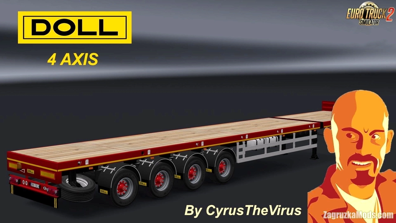 Doll 4axis Flatbed Farming Cargo Pack v1.1 (1.49.x) for ETS2