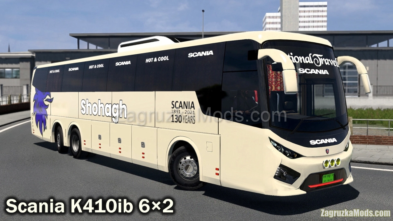 Scania K410ib 6×2 Bus Mod v1.0 (1.49.x) for ETS2