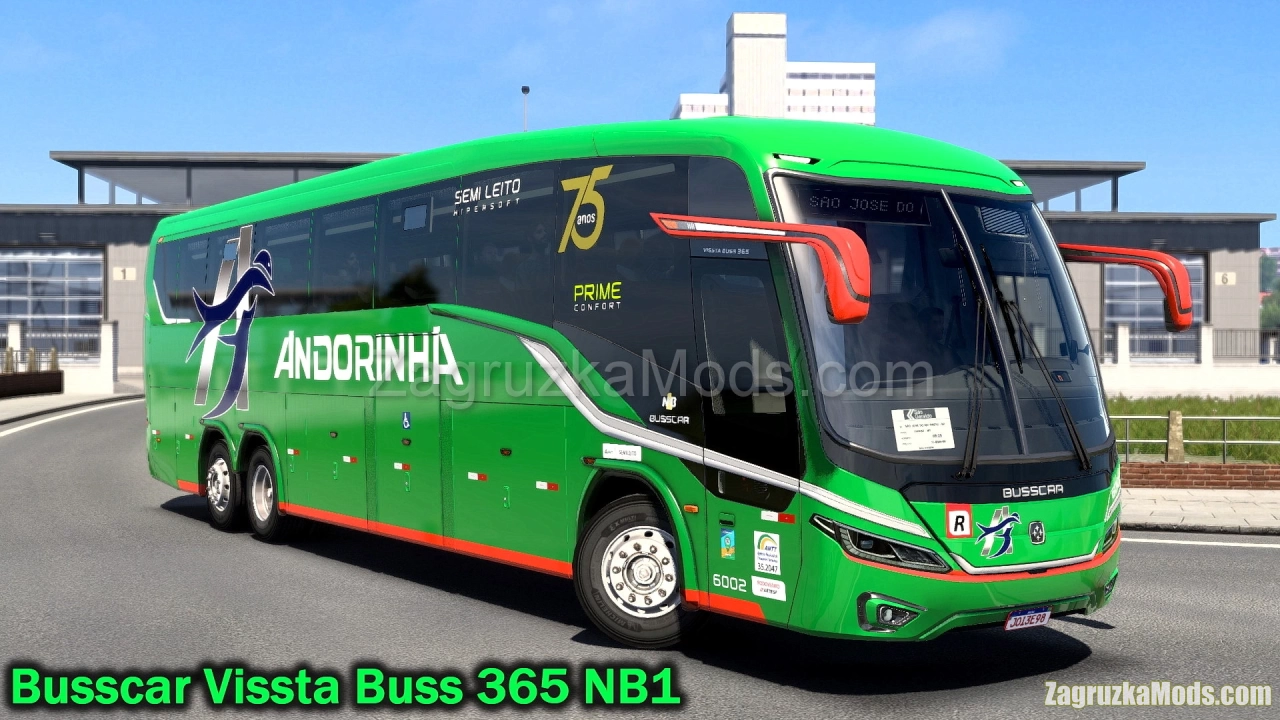 Busscar Vissta Buss 365 NB1 Bus Mod v2.2 (1.55.x) for ETS2