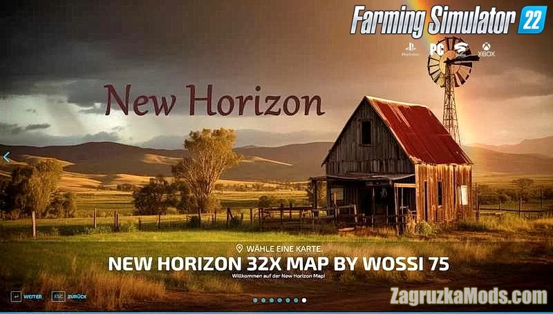 New Horizon 64x Map v1.9.1.1 for FS22