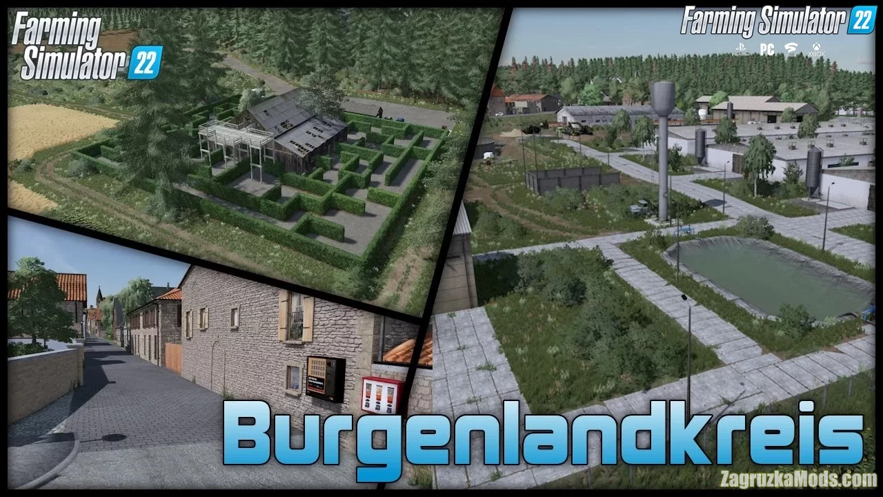 Burgenlandkreis Map v1.2.1.5 for FS22 Burgenlandkreis Map v1.2.1.5 for FS22