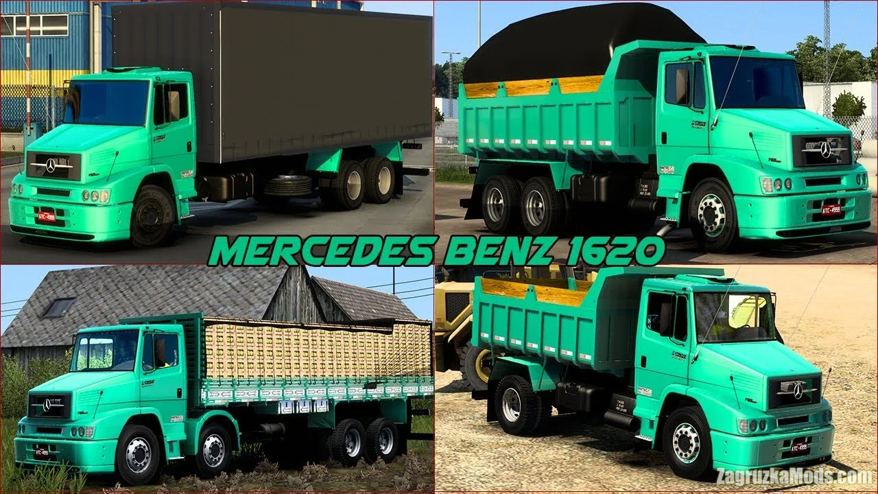 Mercedes-Benz 1620 Truck + Interior v1.5 (1.50.x) for ETS2